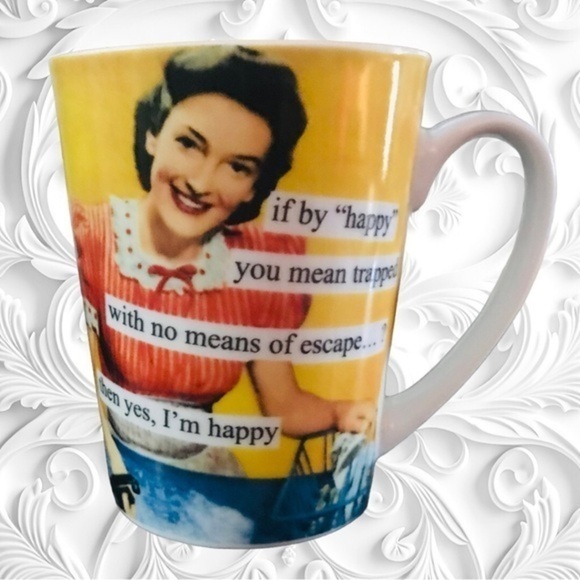 “Yes, I’m happy…” 50’s House Wife Coffee MugFunny coffee mug - Picture 1 of 4